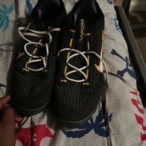 Nikes black and gold